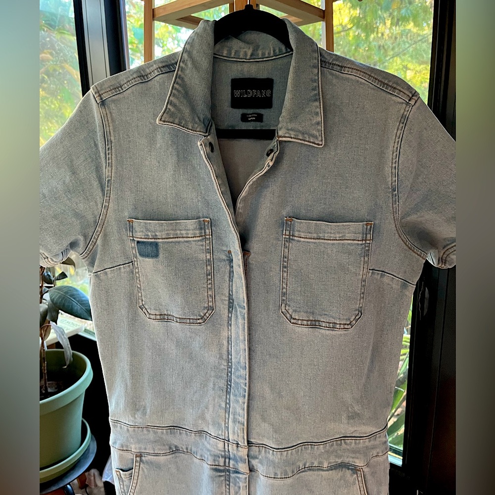 Wildfang light denim jumpsuit size M